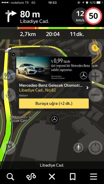 MBFH&Yandex Navigasyon otogundem
